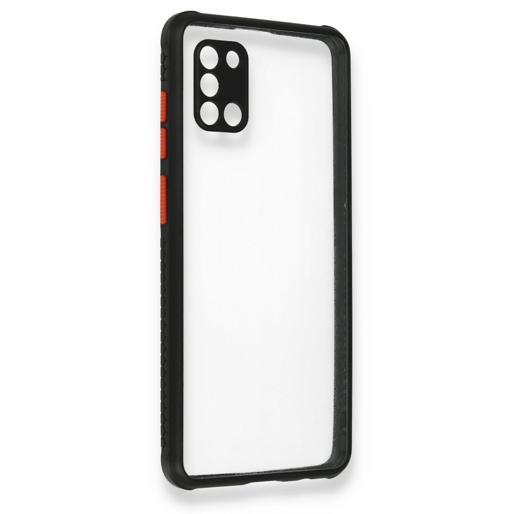  Samsung Galaxy A31 Kılıf Miami Şeffaf Silikon - Siyah