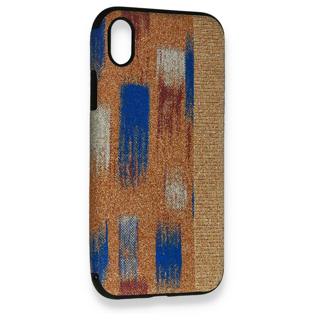  iPhone XR Kılıf Ottoman Simli Silikon - Gold