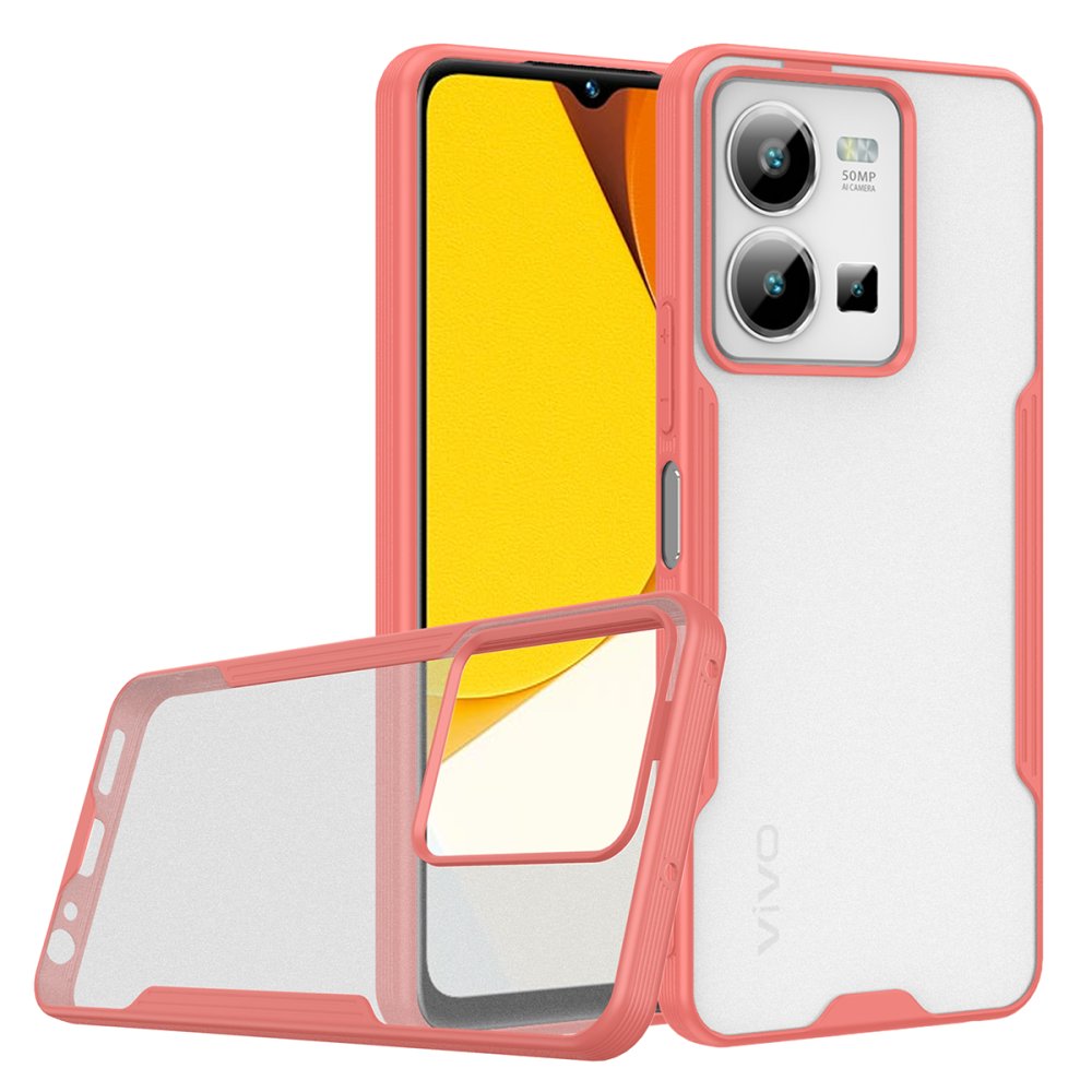  Vivo Y22S Kılıf Platin Silikon - Pembe