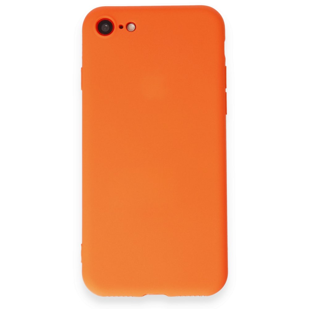  iPhone 8 Kılıf First Silikon - Parlak Turuncu