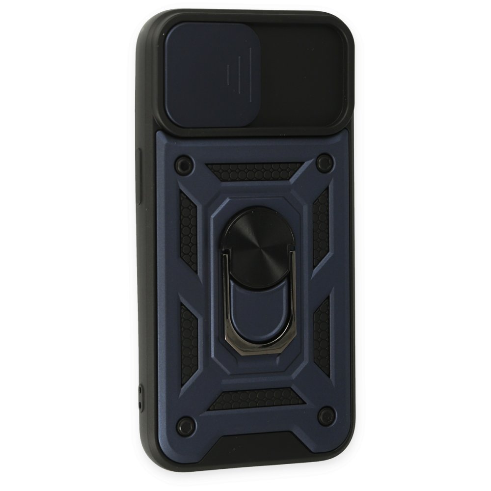 iPhone 14 Kılıf Pars Lens Yüzüklü Silikon - Lacivert iPhone 14 Kılıf Pars Lens Yüzüklü Silikon - Lacivert