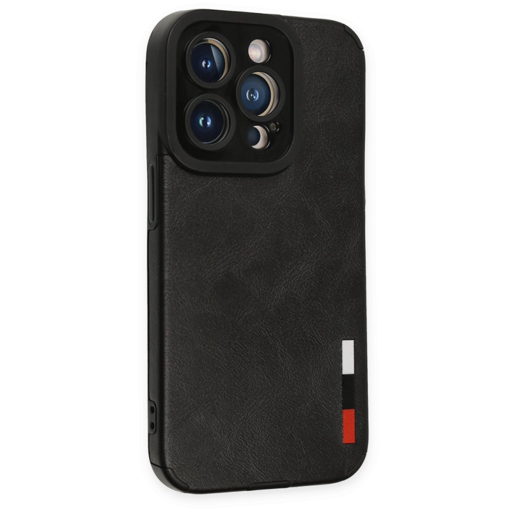  iPhone 14 Pro Kılıf Loop Deri Silikon - Siyah