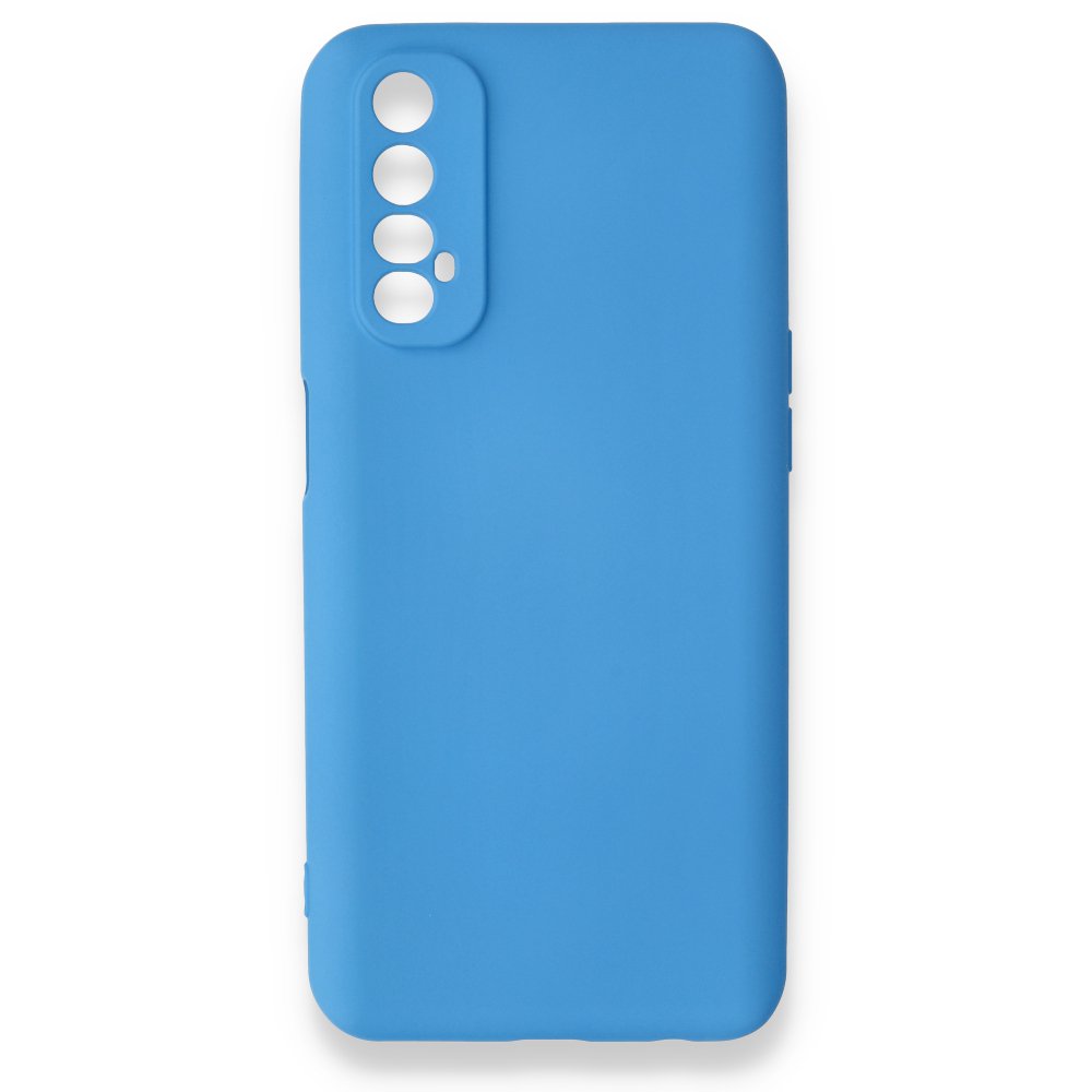 Realme 7 Kılıf Nano içi Kadife Silikon - Mavi Realme 7 Kılıf Nano içi Kadife Silikon - Mavi