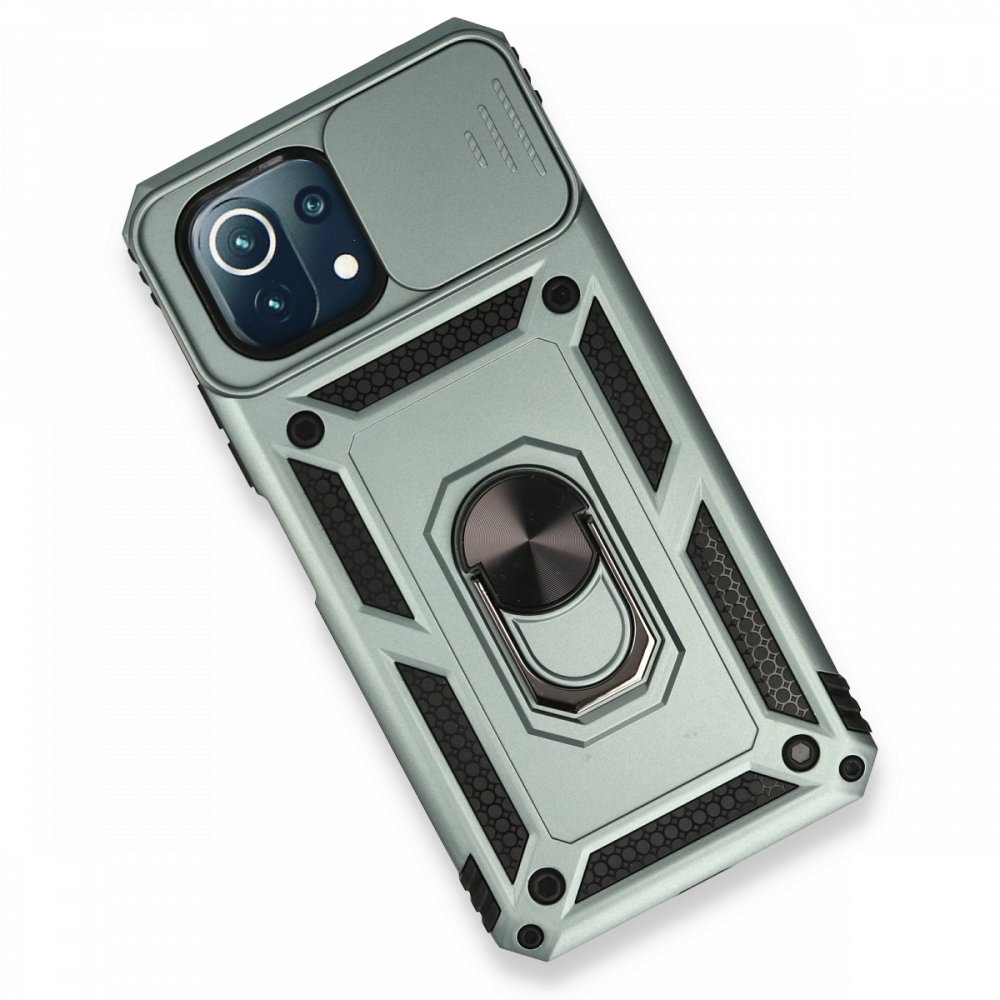 Xiaomi Mİ 11 Lite Kılıf Pars Lens Yüzüklü Silikon - Yeşil  Xiaomi Mİ 11 Lite Kılıf Pars Lens Yüzüklü Silikon - Yeşil