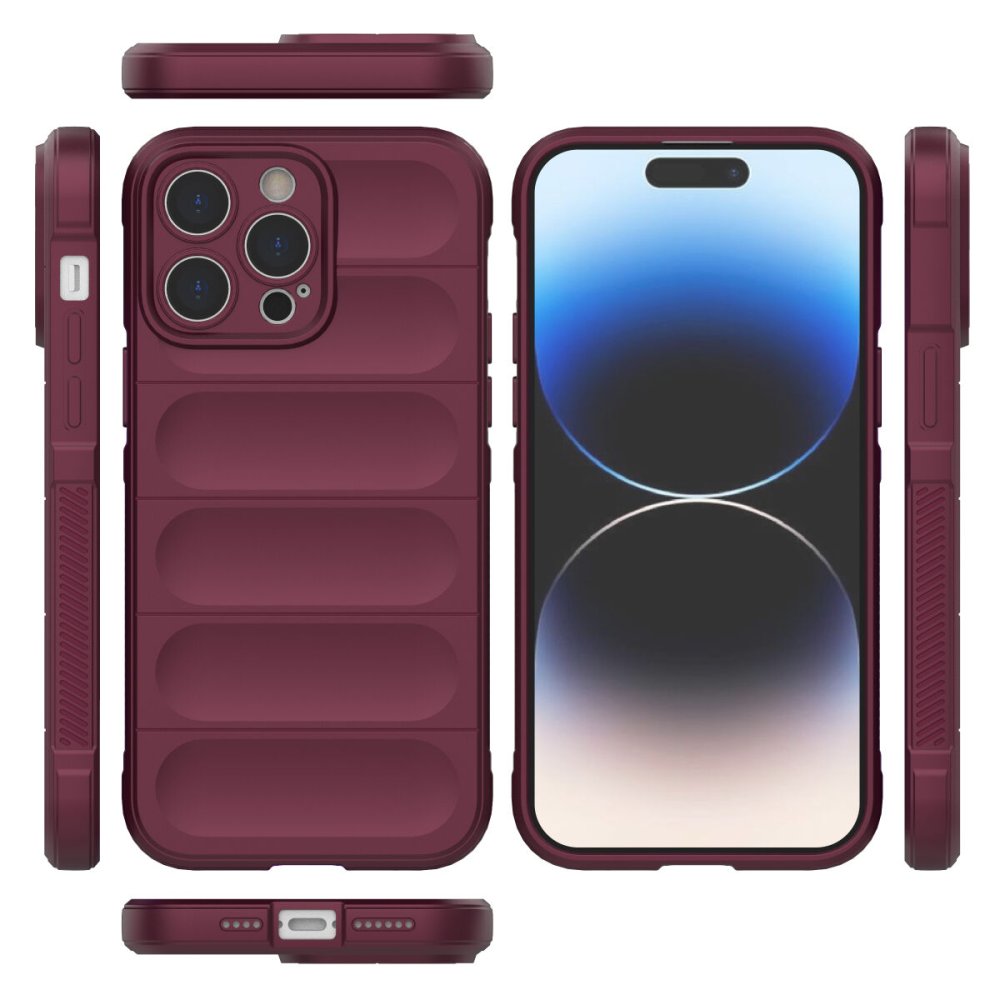 iPhone 13 Pro Kılıf Optimum Silikon - Bordo iPhone 13 Pro Kılıf Optimum Silikon - Bordo
