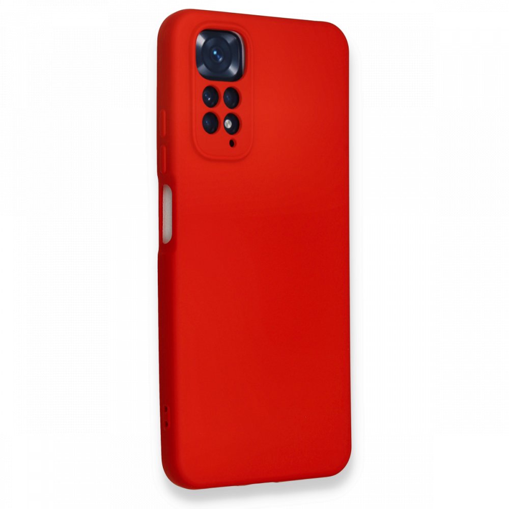 Redmi Note 11S Kılıf Nano içi Kadife Silikon - Kırmızı Redmi Note 11S Kılıf Nano içi Kadife Silikon - Kırmızı