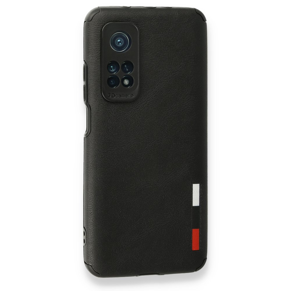  Xiaomi Mi 10T Kılıf Loop Deri Silikon - Siyah
