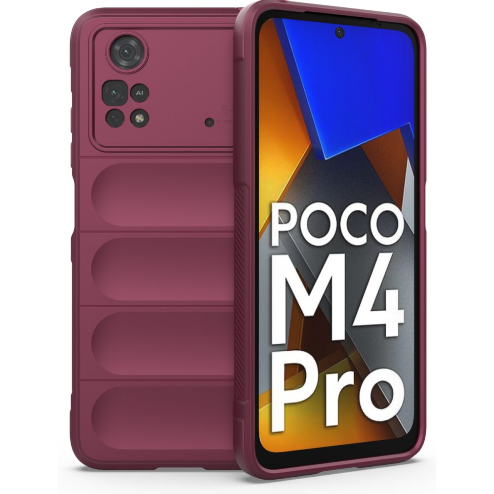  Xiaomi Poco M4 Pro 4G Kılıf Optimum Silikon - Bordo