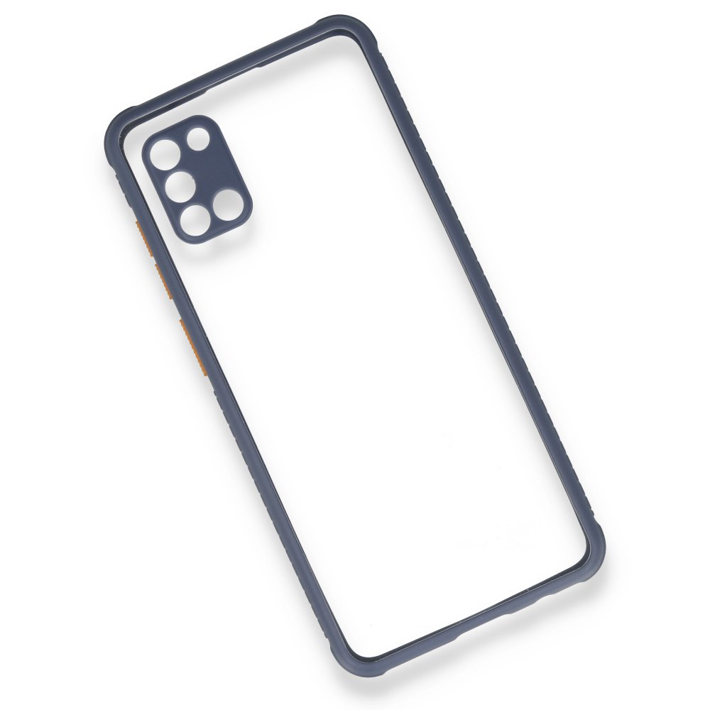  Samsung Galaxy A31 Kılıf Miami Şeffaf Silikon - Gri