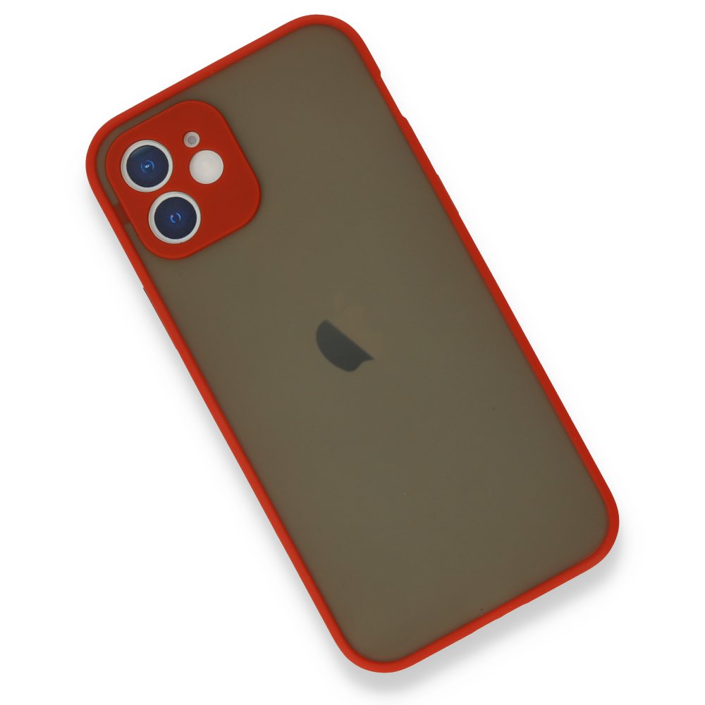 iPhone 12 Mini Kılıf Montreal Silikon Kapak - Kırmızı iPhone 12 Mini Kılıf Montreal Silikon Kapak - Kırmızı
