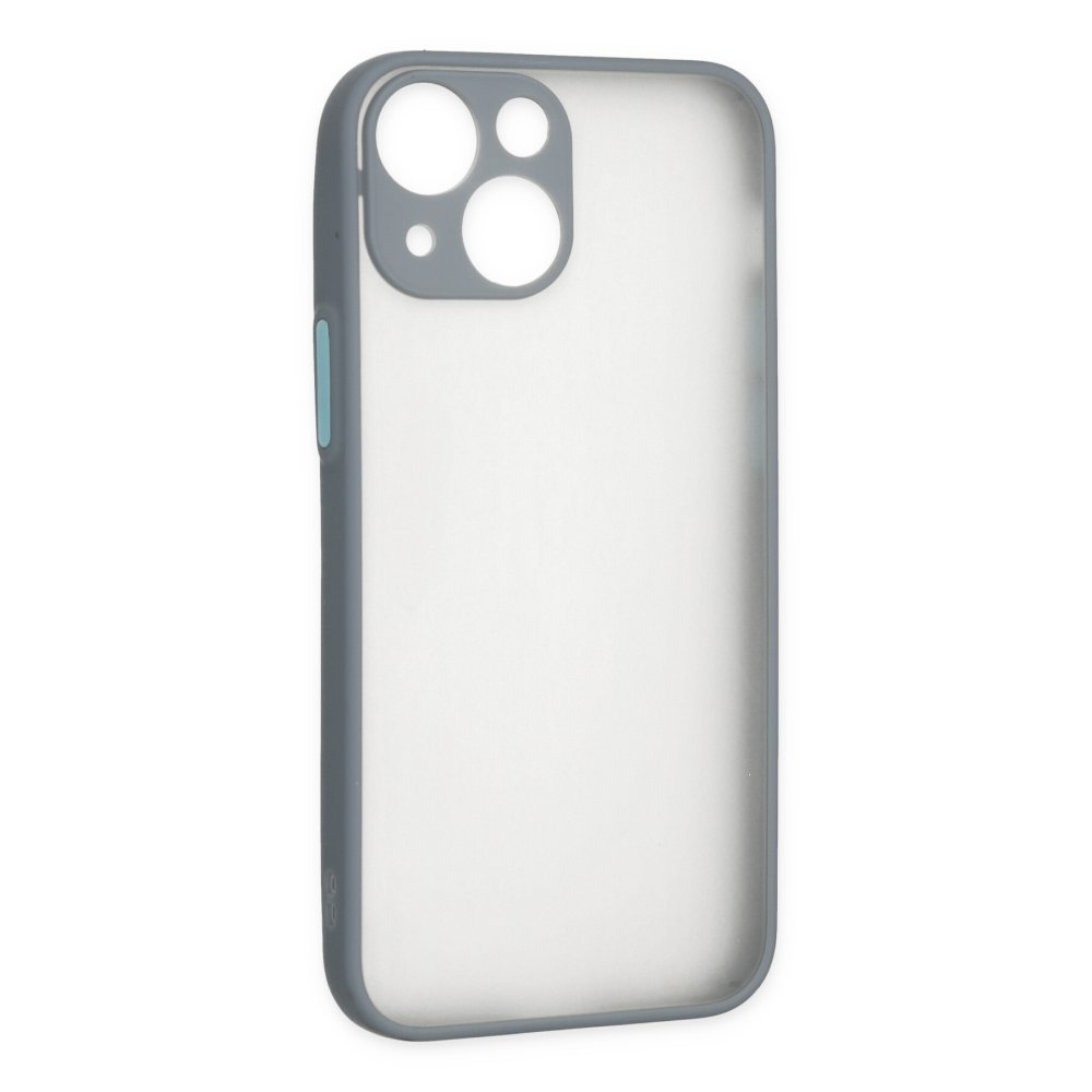 iPhone 15 Plus Kılıf Montreal Silikon Kapak - Gri  iPhone 15 Plus Kılıf Montreal Silikon Kapak - Gri