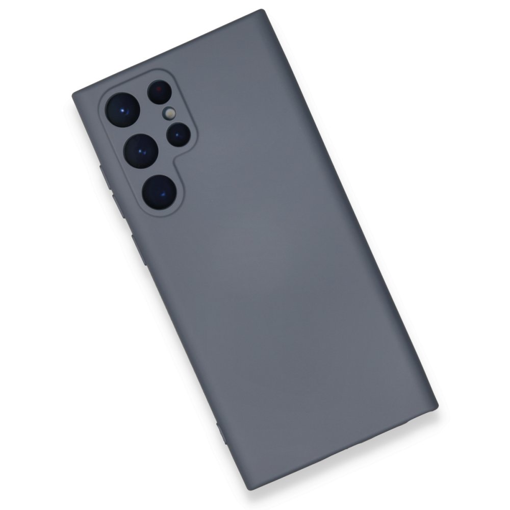 Samsung Galaxy S23 Ultra Kılıf Nano içi Kadife Silikon - Gri
