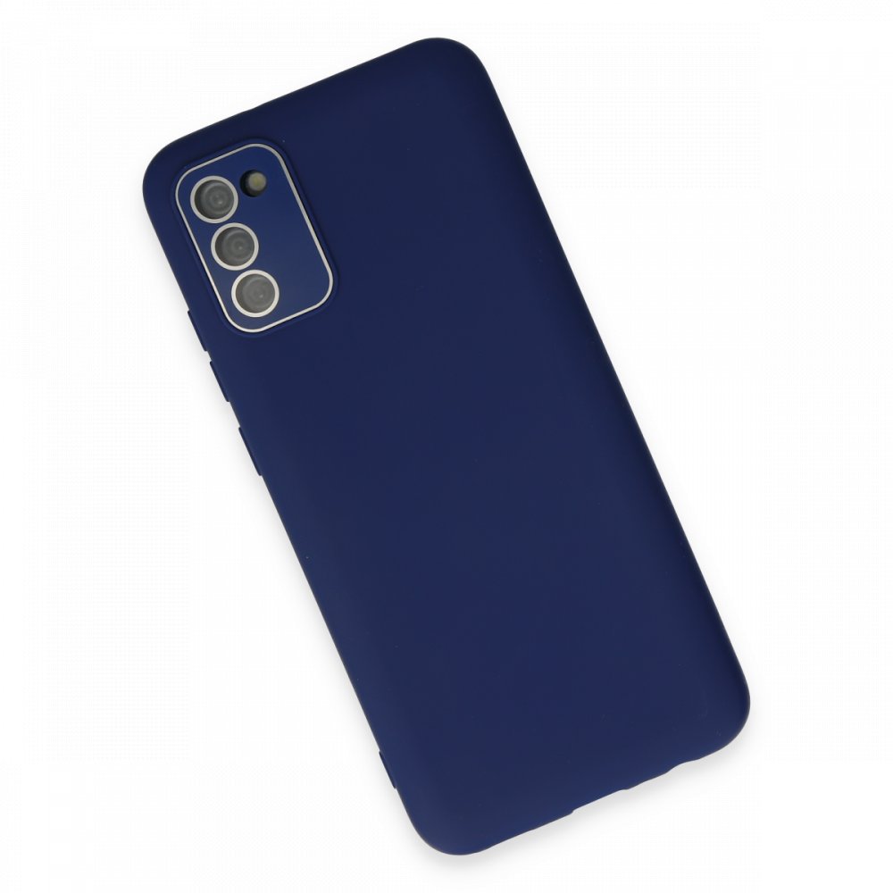 Samsung Galaxy A02S Kılıf Lansman Glass Kapak - Sky Blue Samsung Galaxy A02S Kılıf Lansman Glass Kapak - Sky Blue