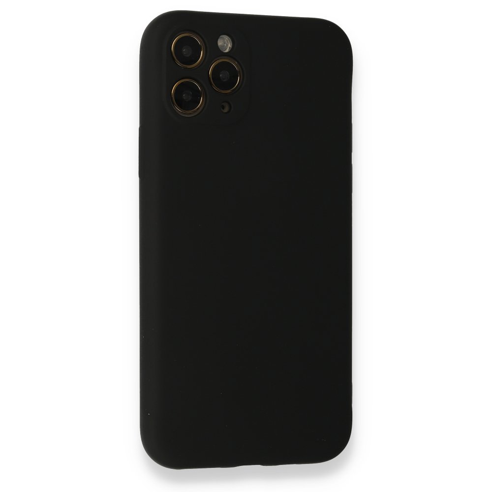  iPhone 11 Pro Kılıf Nano içi Kadife Silikon - Siyah