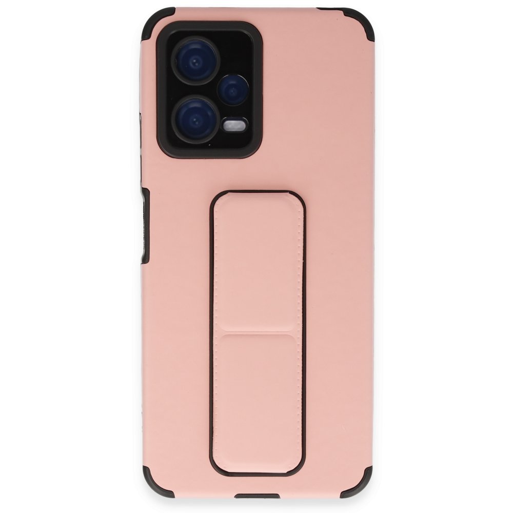 Xiaomi Poco X5 5G Kılıf Mega Standlı Silikon - Pudra Xiaomi Poco X5 5G Kılıf Mega Standlı Silikon - Pudra