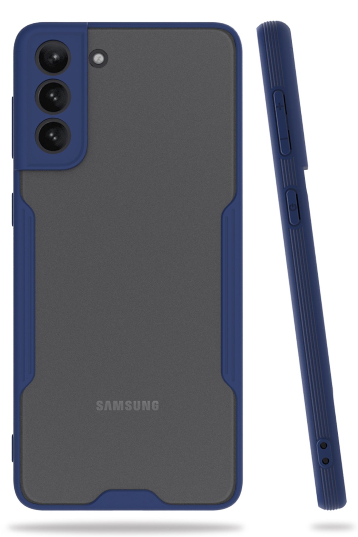  Samsung Galaxy S21 Plus Kılıf Platin Silikon - Lacivert