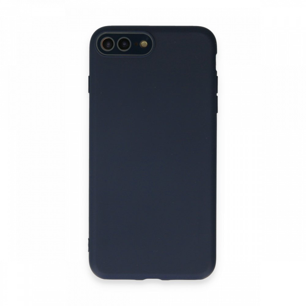  iPhone 8 Plus Kılıf Lansman Glass Kapak - Lacivert