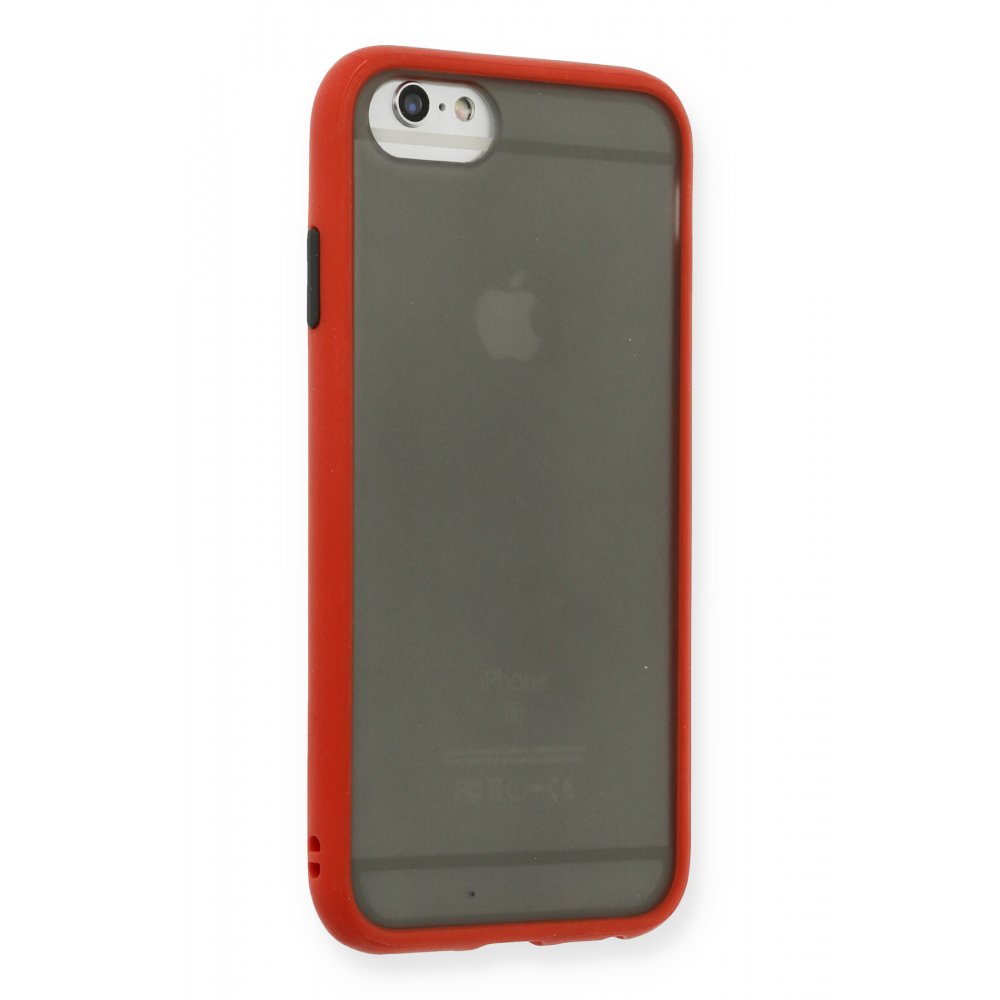  iPhone 6 Kılıf Montreal Silikon Kapak - Kırmızı