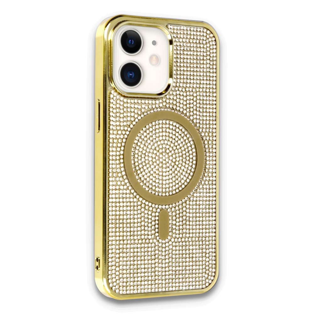 iPhone 11 Kılıf Diamond Magsafe Kapak - Gold iPhone 11 Kılıf Diamond Magsafe Kapak - Gold