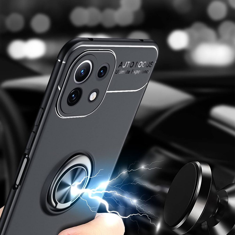 Xiaomi Mİ 11 Lite Kılıf Range Yüzüklü Silikon - Kırmızı  Xiaomi Mİ 11 Lite Kılıf Range Yüzüklü Silikon - Kırmızı