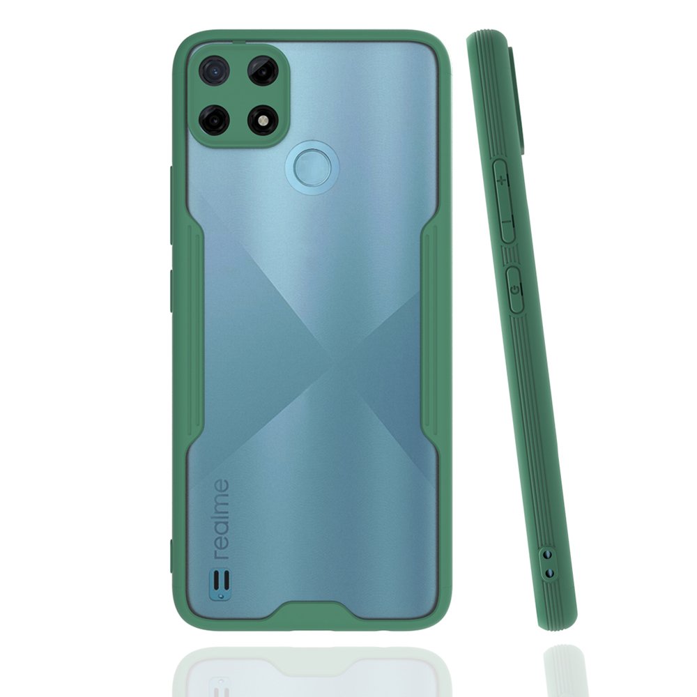  Realme C21Y Kılıf Platin Silikon - Yeşil