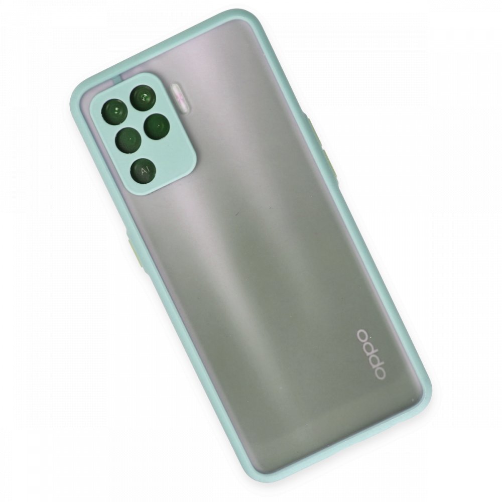  Oppo Reno 5 Lite Kılıf Montreal Silikon Kapak - Turkuaz