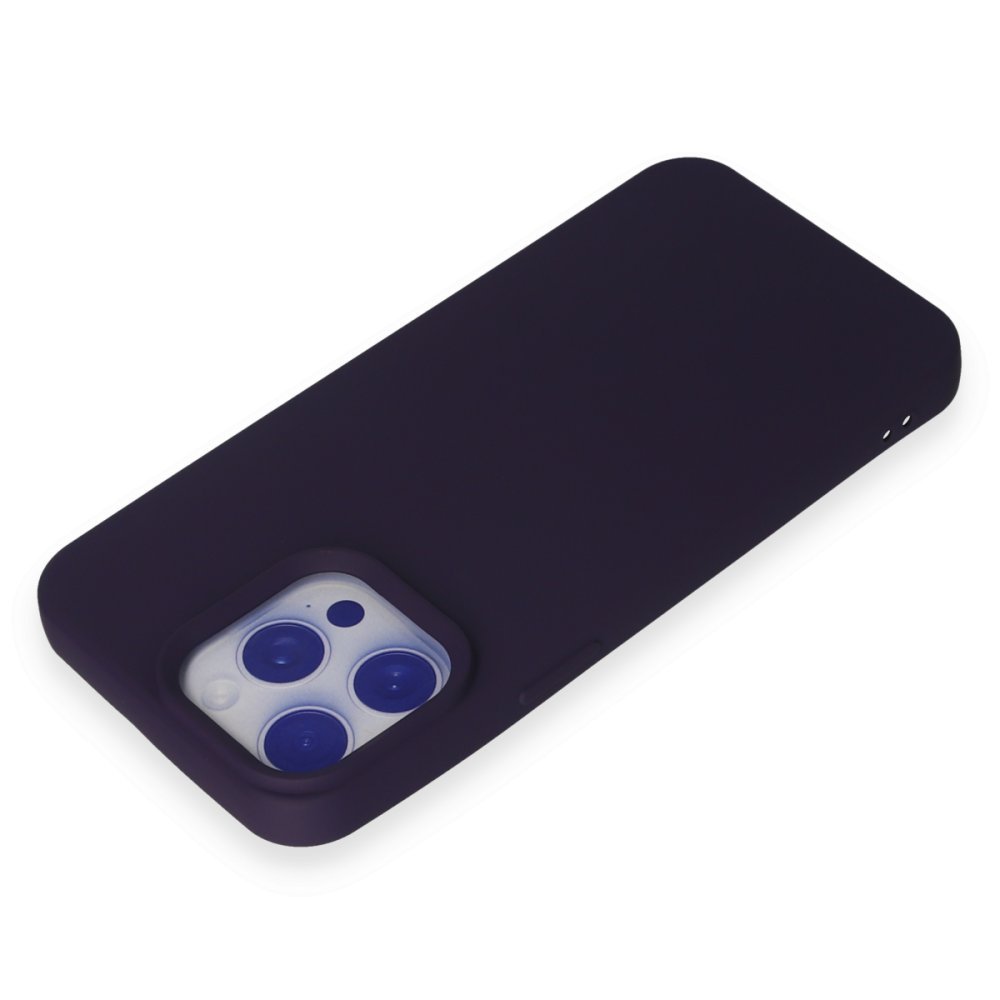 iPhone 15 Pro Kılıf Nano içi Kadife Silikon - Mor iPhone 15 Pro Kılıf Nano içi Kadife Silikon - Mor