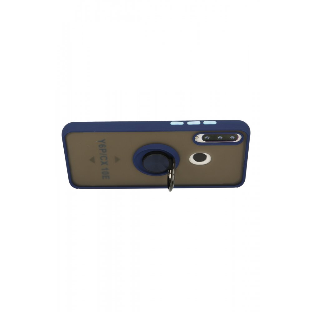 Huawei Y6P Kılıf Montreal Yüzüklü Silikon Kapak - Lacivert  Huawei Y6P Kılıf Montreal Yüzüklü Silikon Kapak - Lacivert