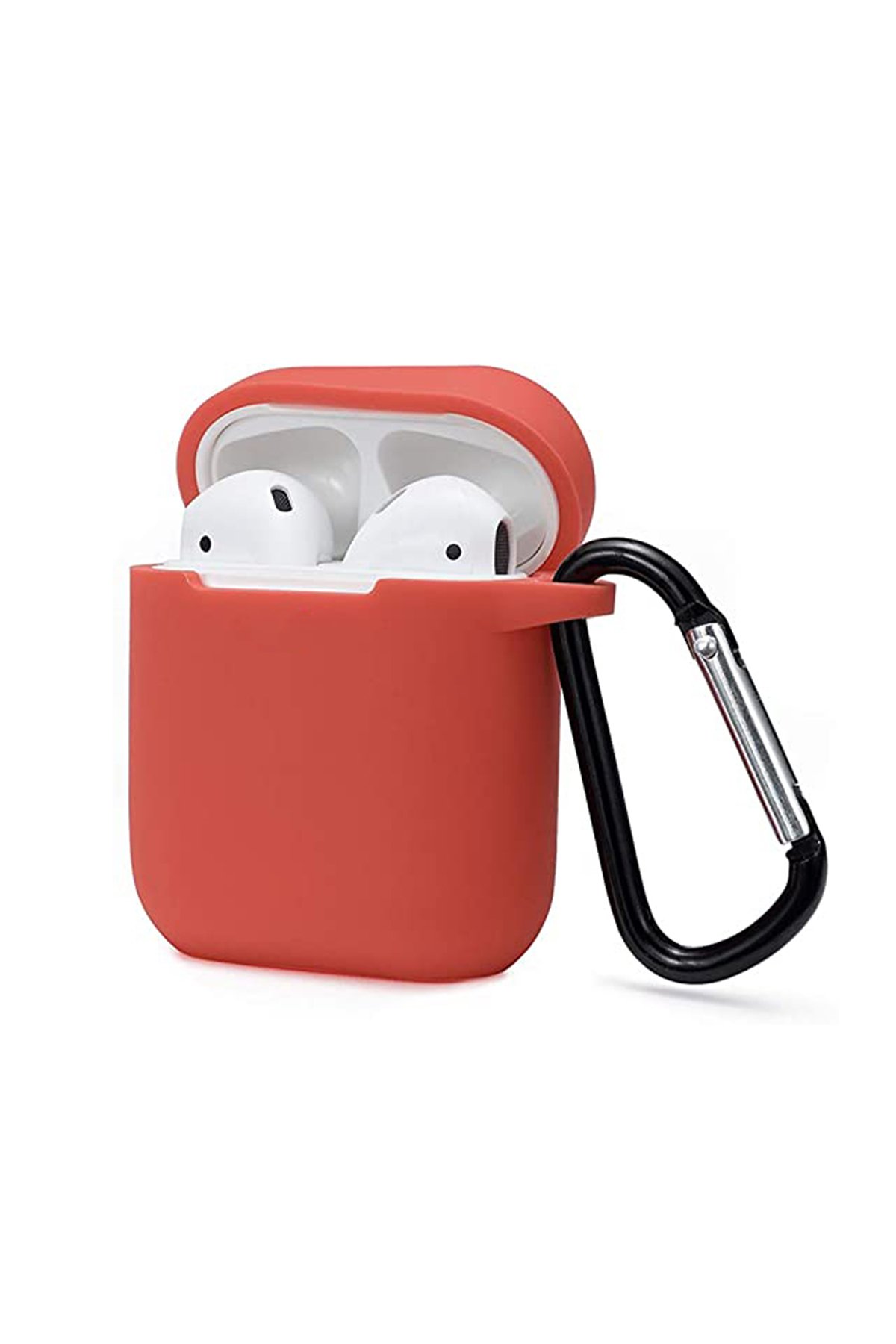 Airpods (1.nesil) Sert Silikon Kılıf - Kırmızı Airpods (1.nesil) Sert Silikon Kılıf - Kırmızı