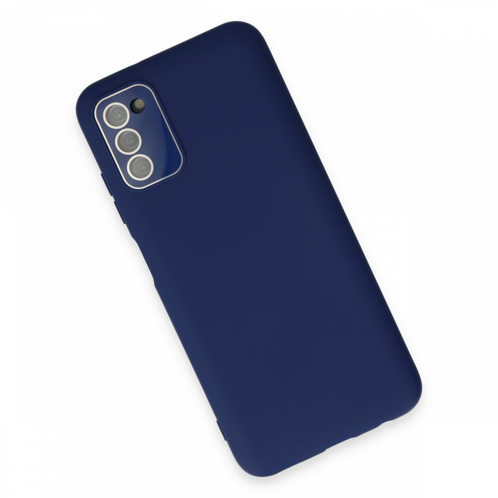  Samsung Galaxy A03S Kılıf Lansman Glass Kapak - Sky Blue