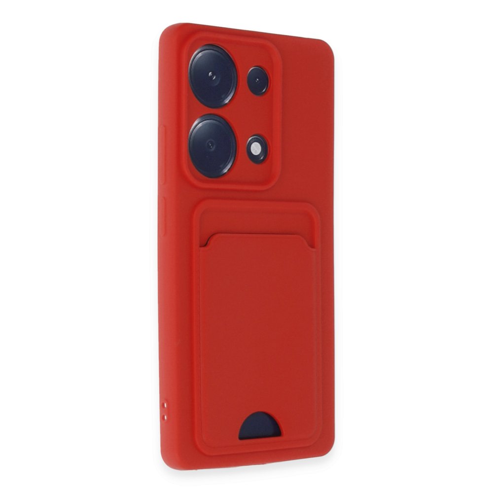  Xiaomi Poco M6 Pro 4G Kılıf Kelvin Kartvizitli Silikon - Kırmızı