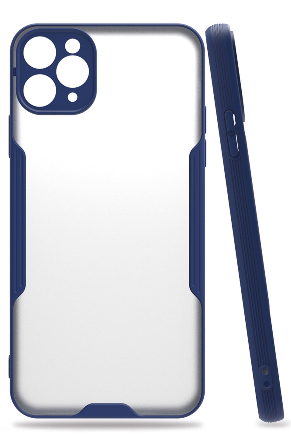  iPhone 11 Pro Max Kılıf Platin Silikon - Lacivert