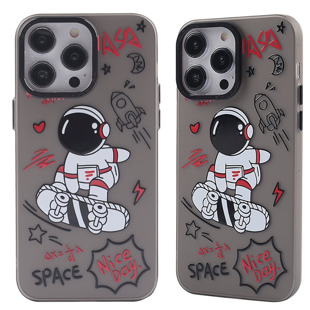  iPhone 14 Pro Max Kılıf Prada Desenli Kapak - Prada Siyah - 1
