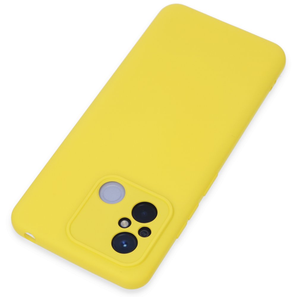 Redmi 12C Kılıf Nano içi Kadife Silikon - Sarı