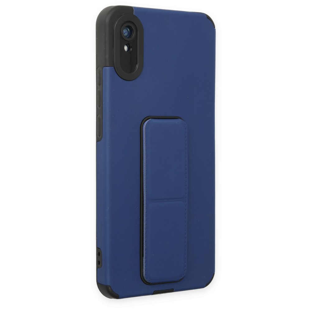 Redmi 9A Kılıf Mega Standlı Silikon - Mavi Redmi 9A Kılıf Mega Standlı Silikon - Mavi