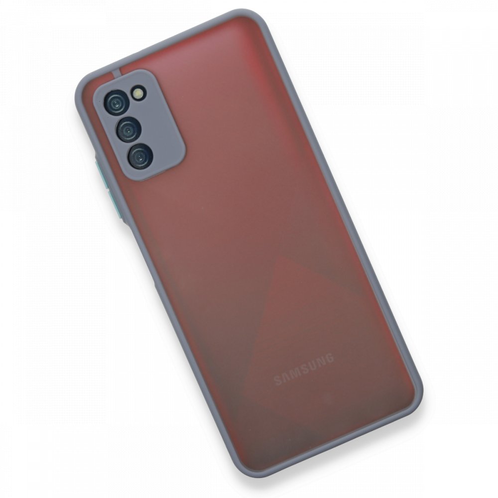  Samsung Galaxy A03S Kılıf Montreal Silikon Kapak - Gri