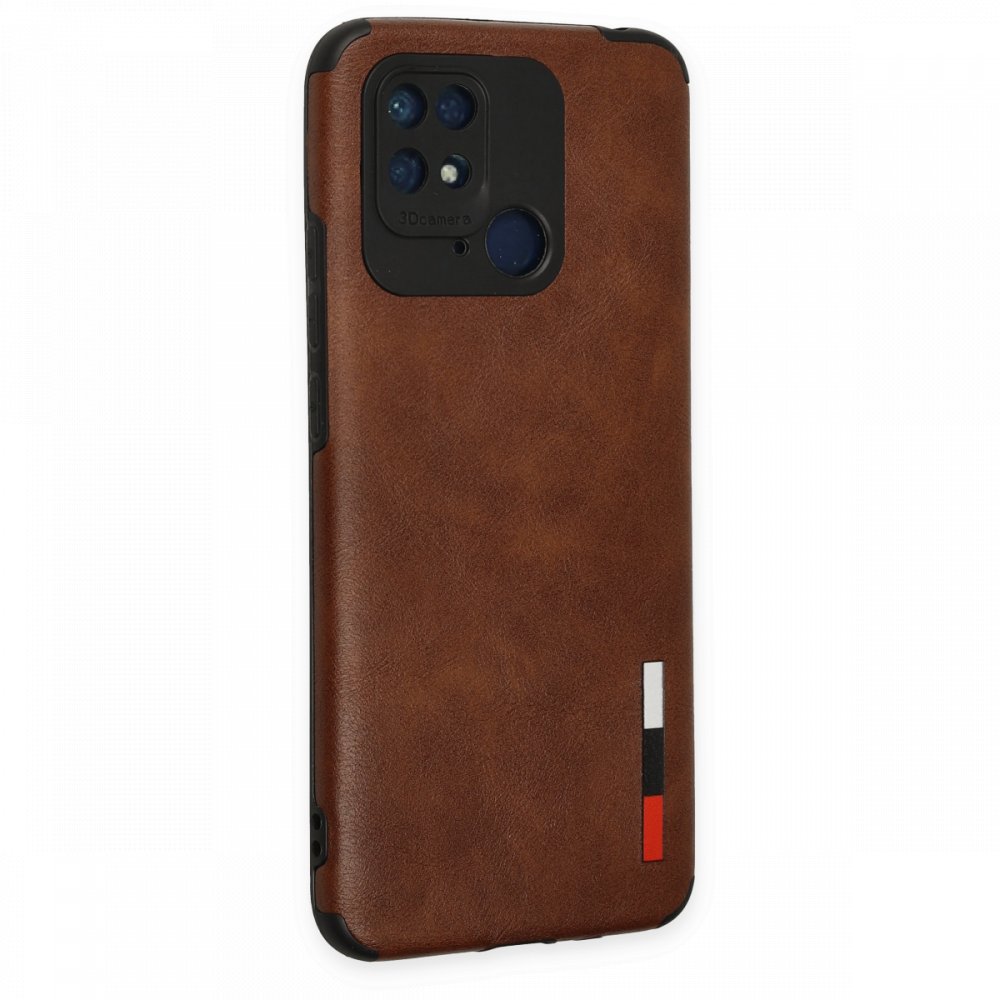 Xiaomi Poco C40 Kılıf Loop Deri Silikon - Kahverengi Xiaomi Poco C40 Kılıf Loop Deri Silikon - Kahverengi