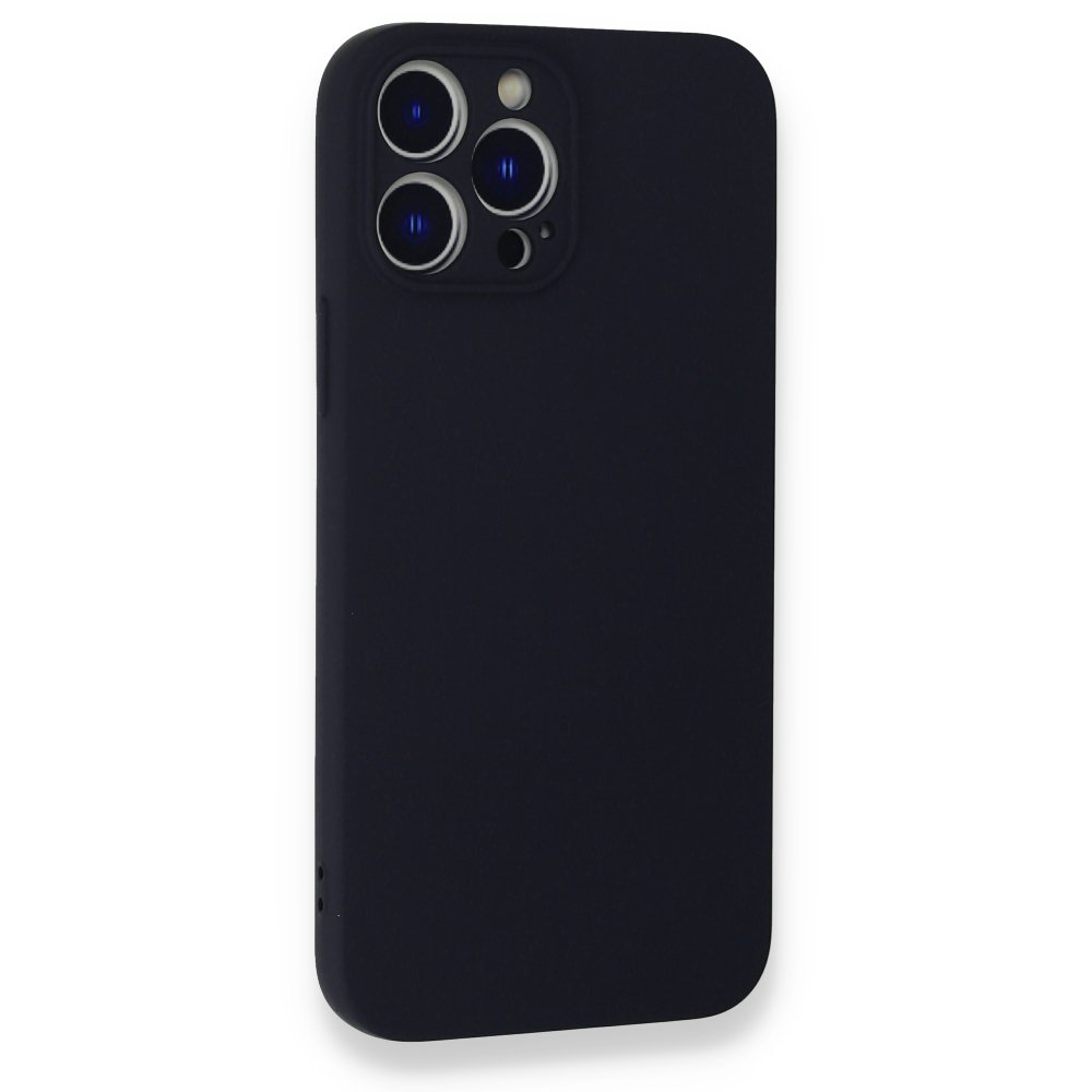  iPhone 13 Pro Kılıf Nano içi Kadife Silikon - Koyu Gri