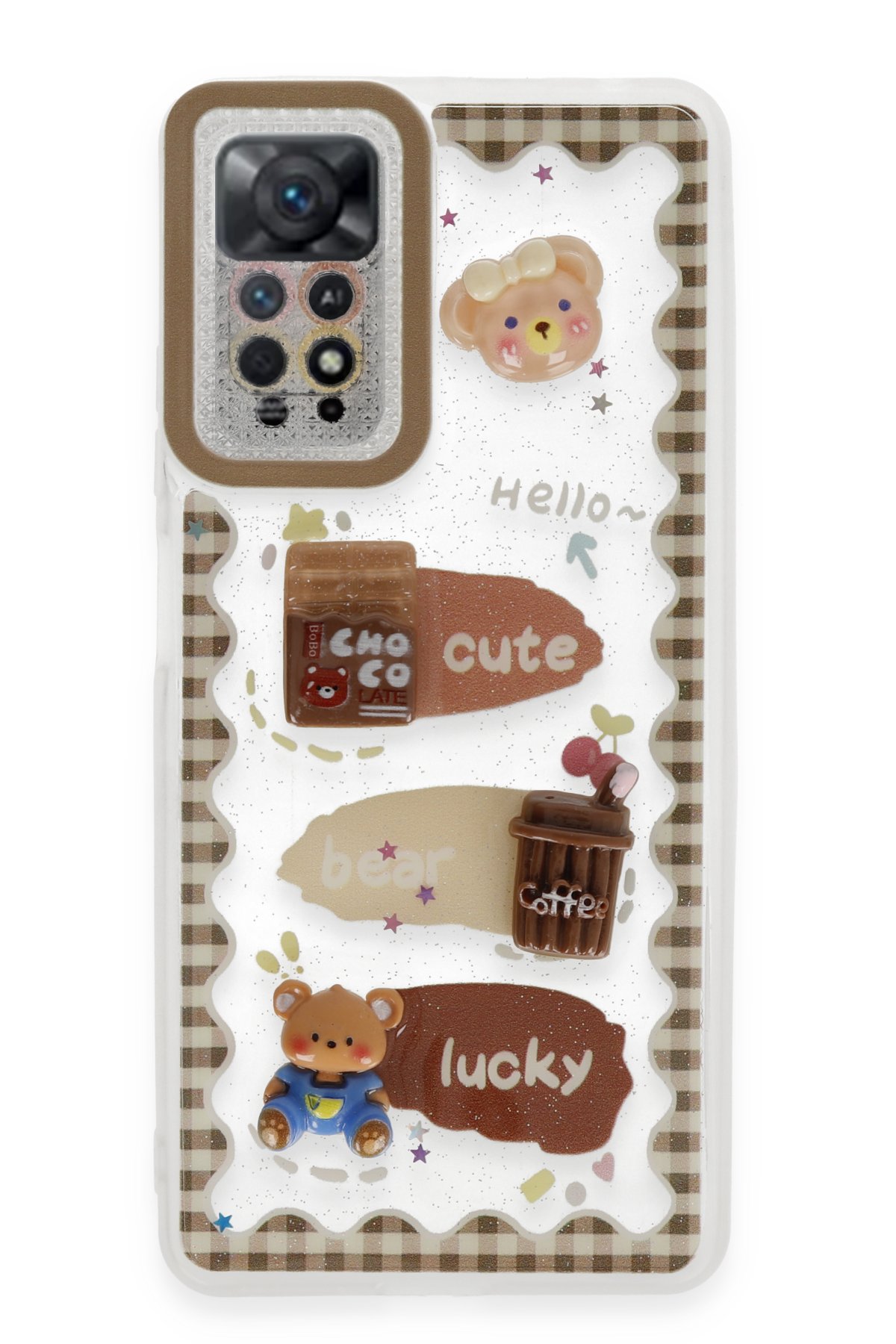 Redmi Note 11S Kılıf Sweet Desenli Silikon Kapak - Şeffaf