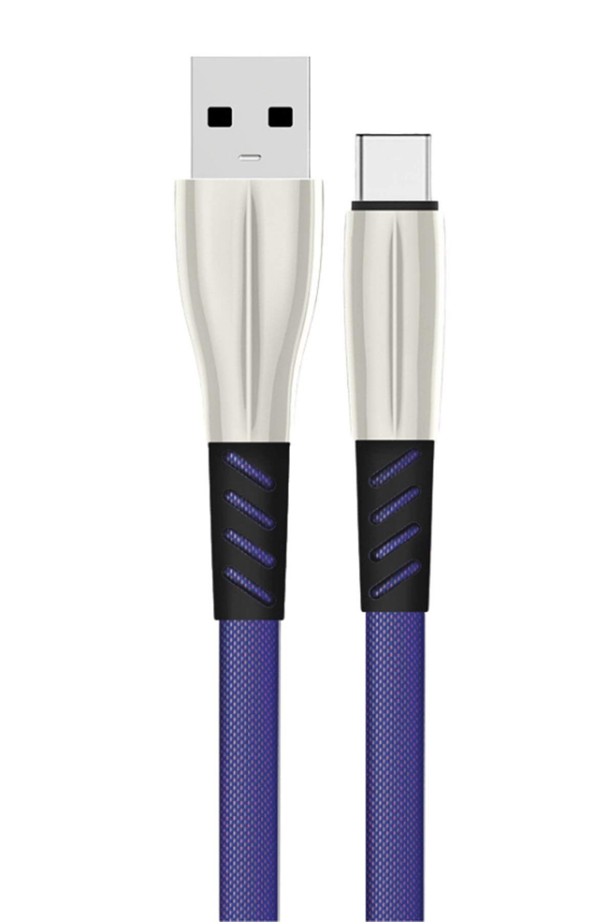 Konfulon S90 Metal Uçlu Type-C Kablo 1M 2.4A - Mavi Konfulon S90 Metal Uçlu Type-C Kablo 1M 2.4A - Mavi
