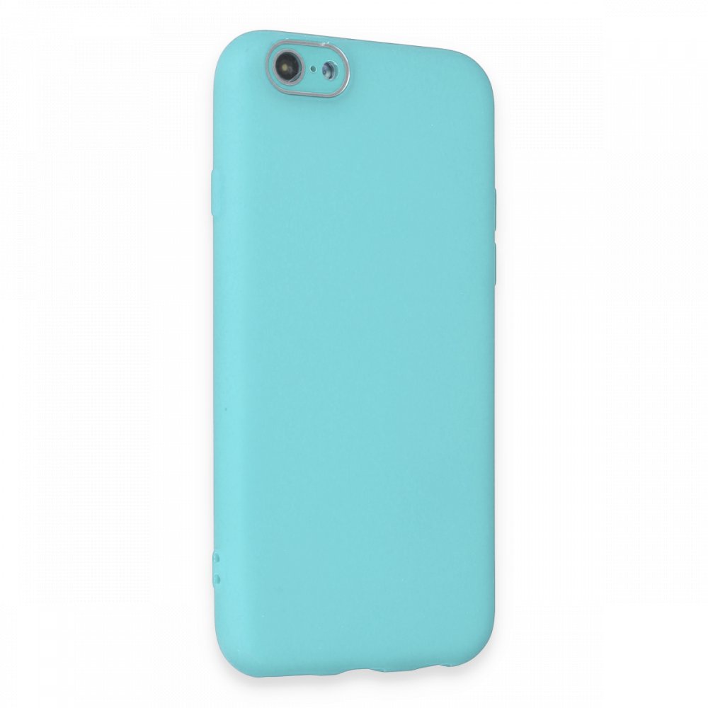 iPhone 6 Kılıf Lansman Glass Kapak - Turkuaz  iPhone 6 Kılıf Lansman Glass Kapak - Turkuaz