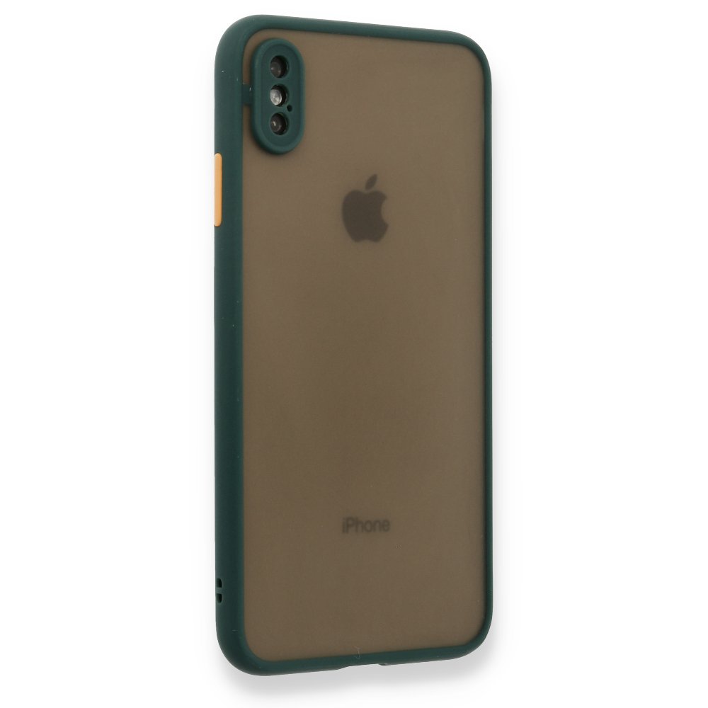  iPhone XS Max Kılıf Montreal Silikon Kapak - Yeşil