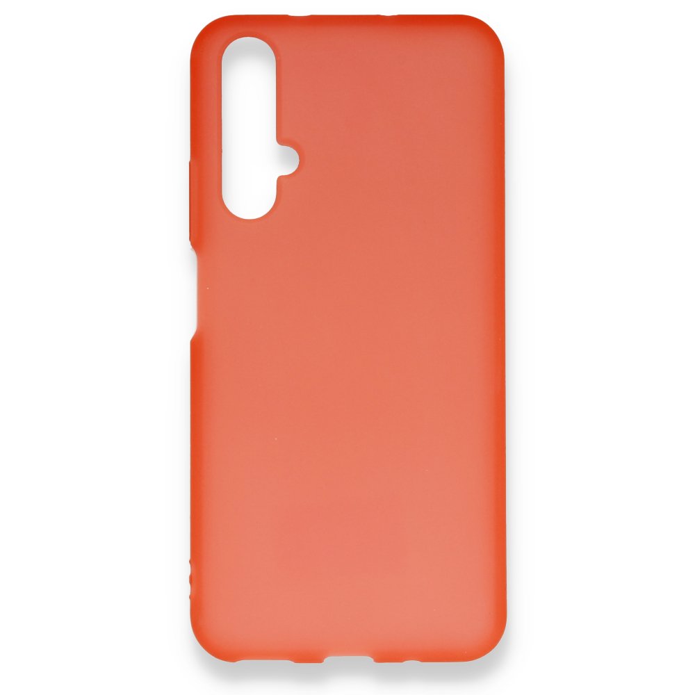 Huawei Nova 5T Kılıf Hopi Silikon - Kırmızı  Huawei Nova 5T Kılıf Hopi Silikon - Kırmızı