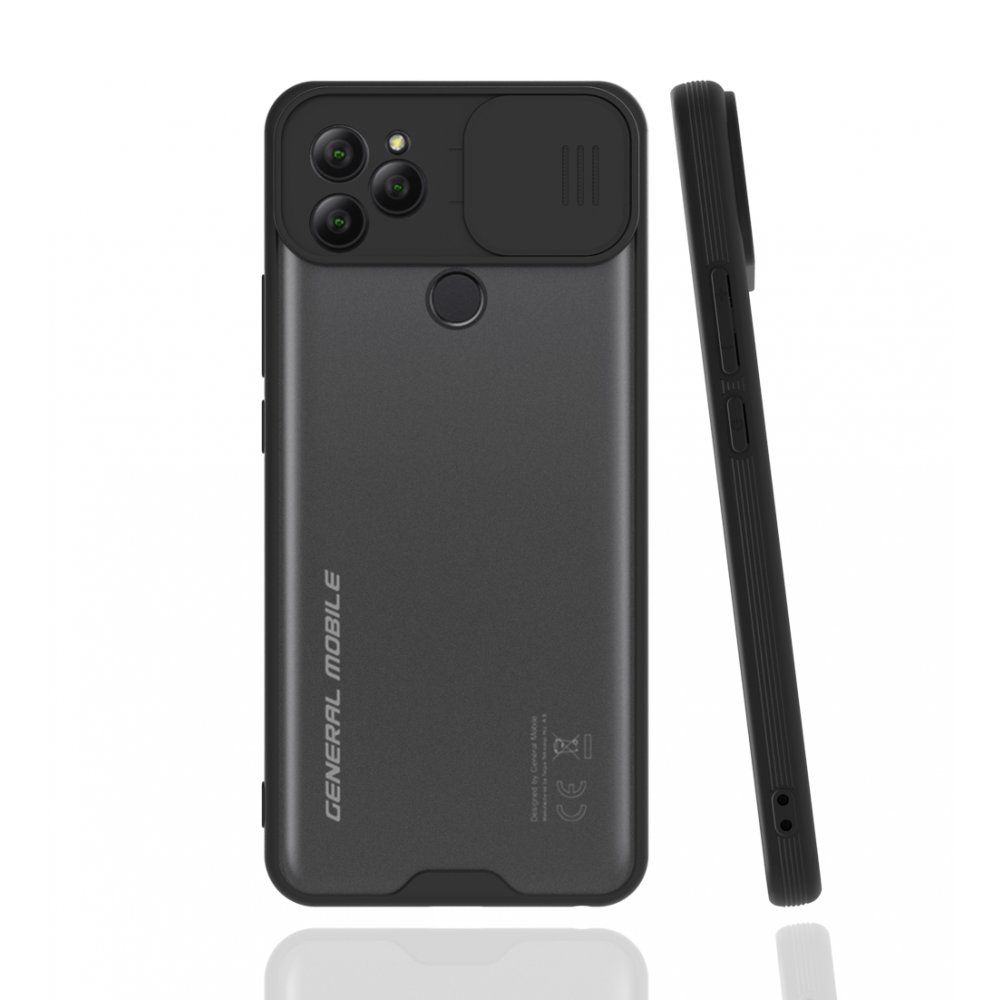  General Mobile GM 22 Kılıf Platin Kamera Koruma Silikon - Siyah