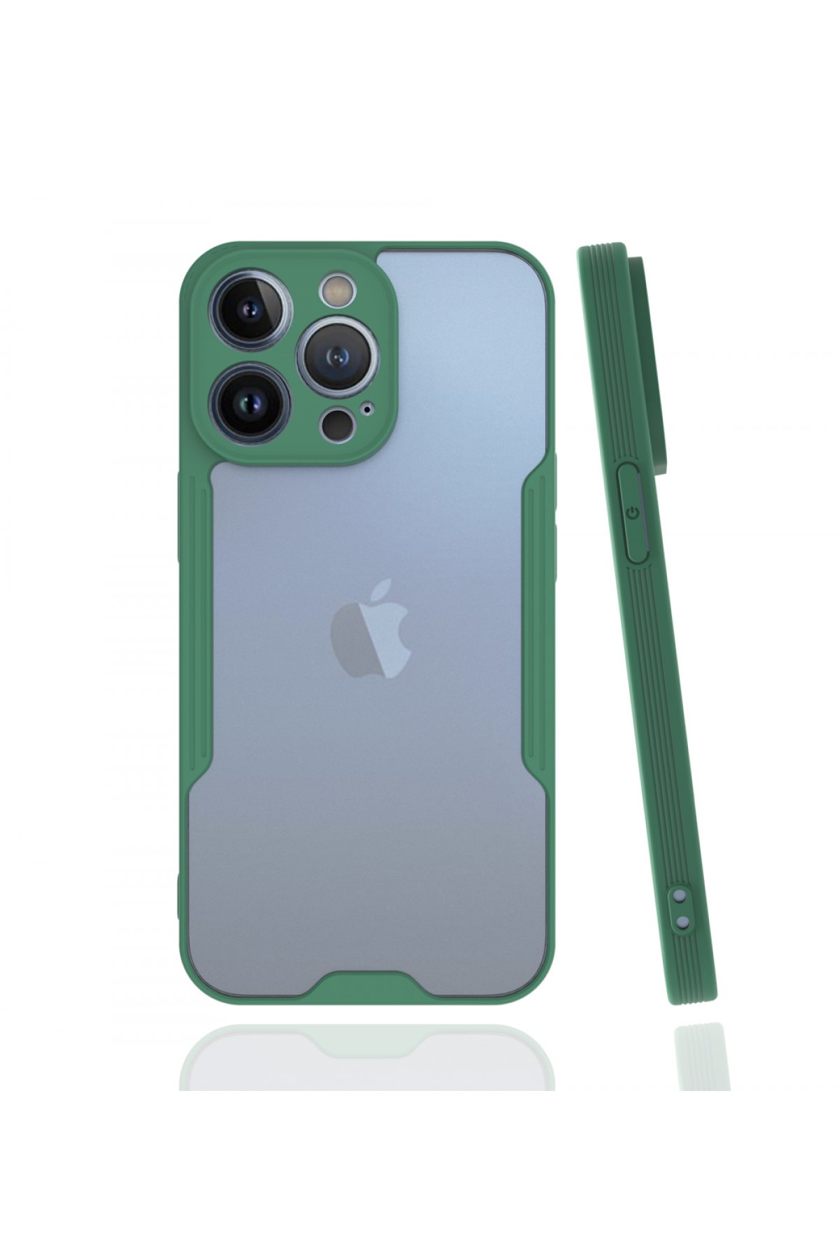  iPhone 13 Pro Max Kılıf Platin Silikon - Yeşil