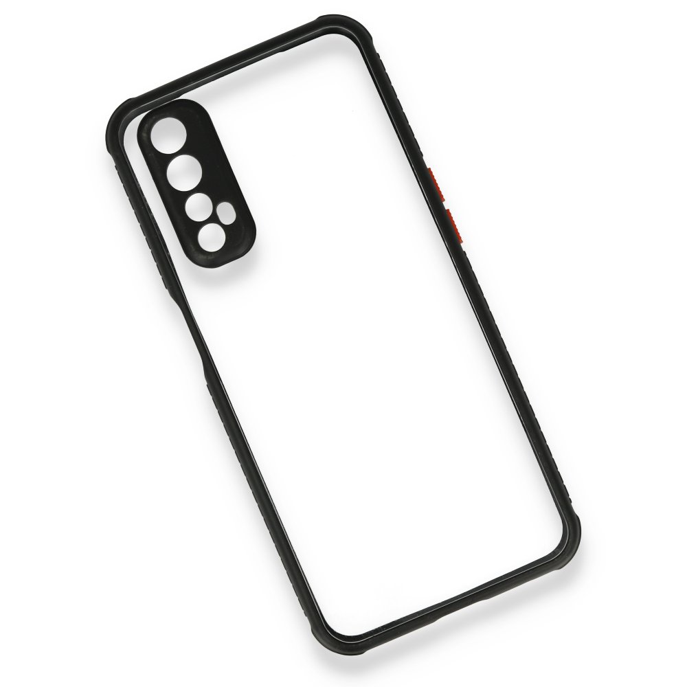 Realme 7 Kılıf Miami Şeffaf Silikon - Siyah Realme 7 Kılıf Miami Şeffaf Silikon - Siyah