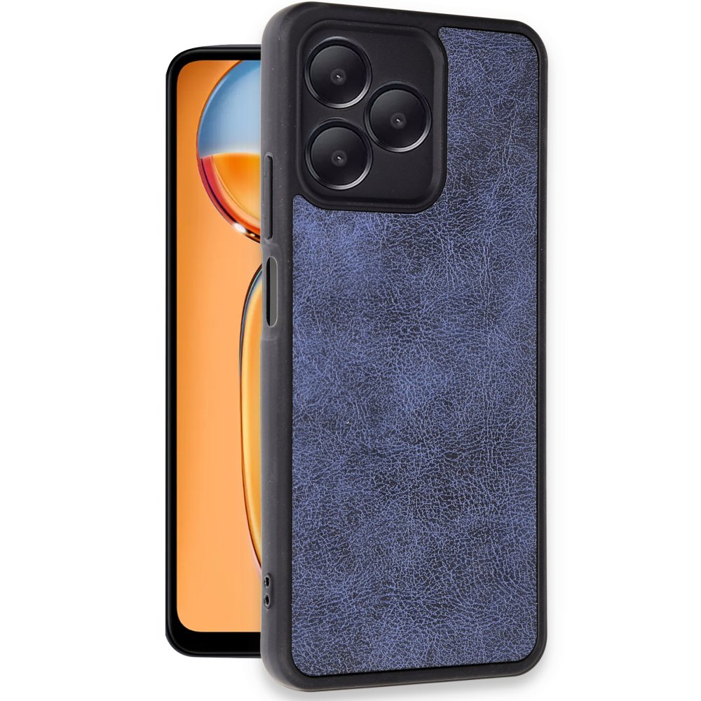  Realme Note 50 4G Kılıf Aras Deri Kapak - Lacivert
