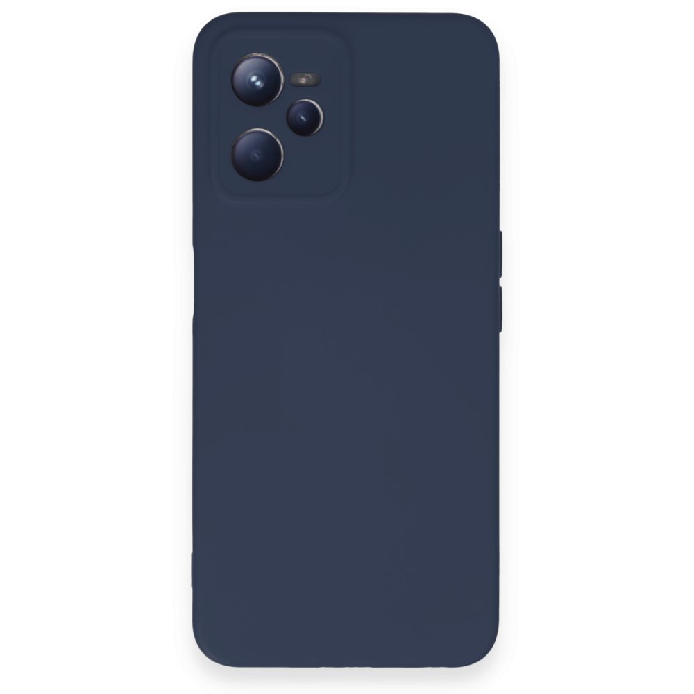 Realme C35 Kılıf Nano içi Kadife Silikon - Lacivert  Realme C35 Kılıf Nano içi Kadife Silikon - Lacivert