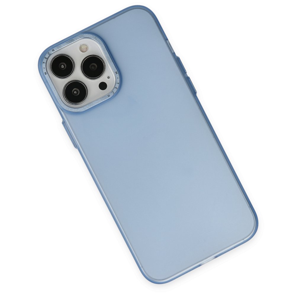 iPhone 13 Pro Kılıf Modos Metal Kapak - Mavi iPhone 13 Pro Kılıf Modos Metal Kapak - Mavi