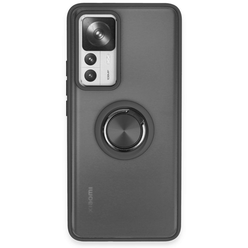 Xiaomi Mi 12T Pro Kılıf Montreal Yüzüklü Silikon Kapak - Siyah  Xiaomi Mi 12T Pro Kılıf Montreal Yüzüklü Silikon Kapak - Siyah